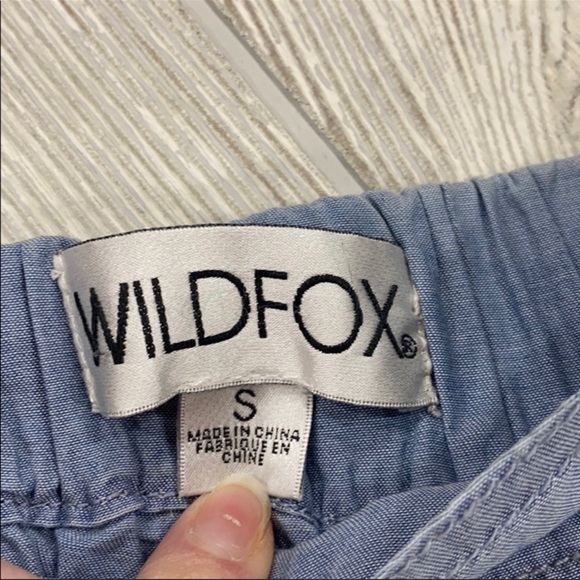 WILDFOX Distressed Chambray Skirt - sz S - Picture 2 of 6